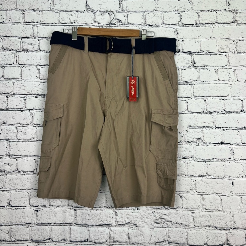 Beverly Hills Polo Club Cargo Short Relaxed Straight Fit Size 34 NWT